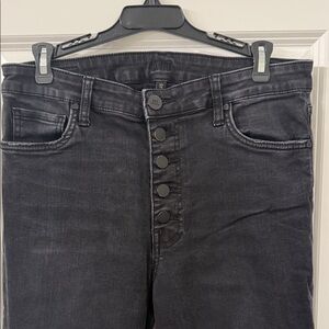 Kut from the Kloth Women's Dark Gray/Black High Rise Button Fly Jeans - Size 12